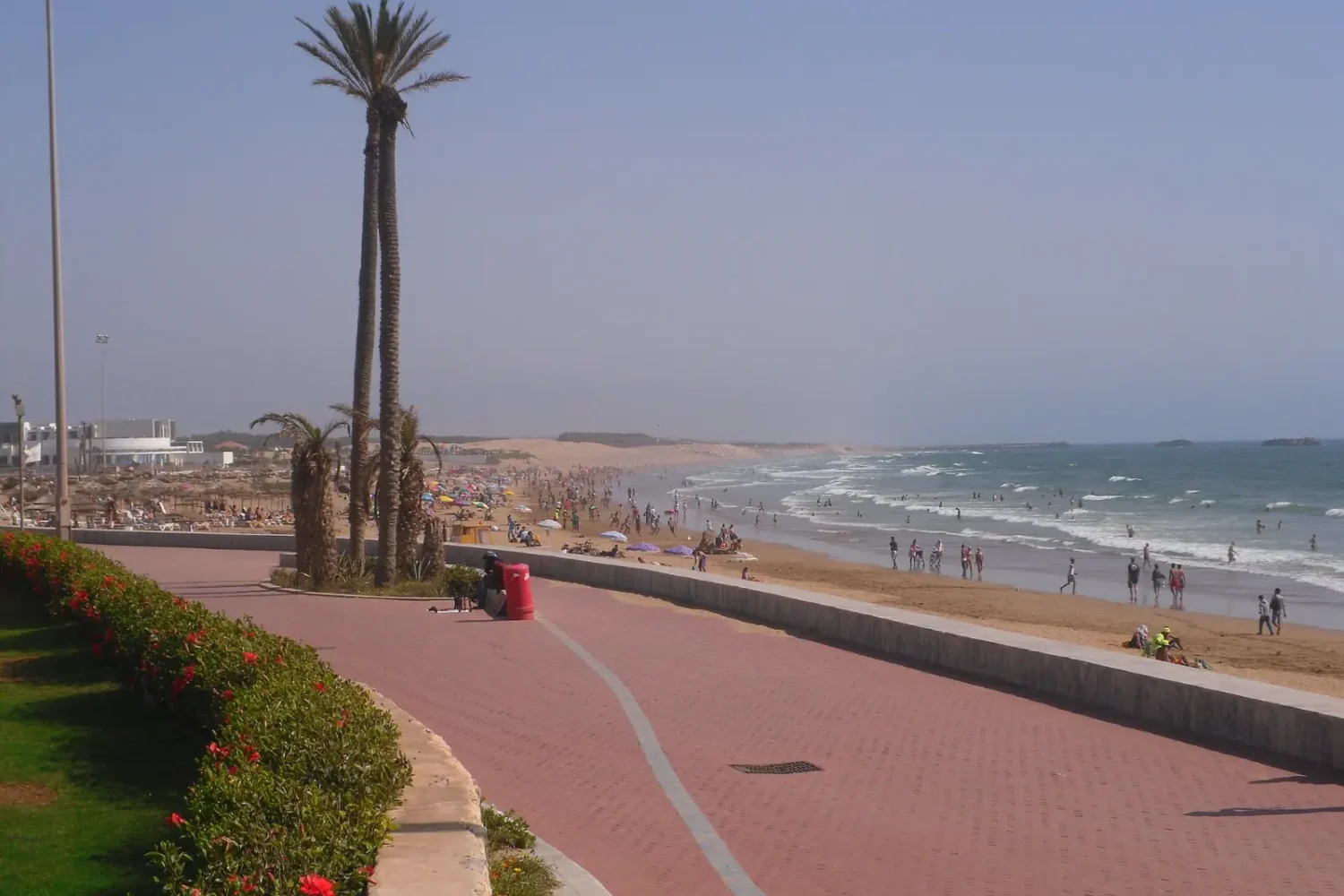 The beachfront promenade of Agadir