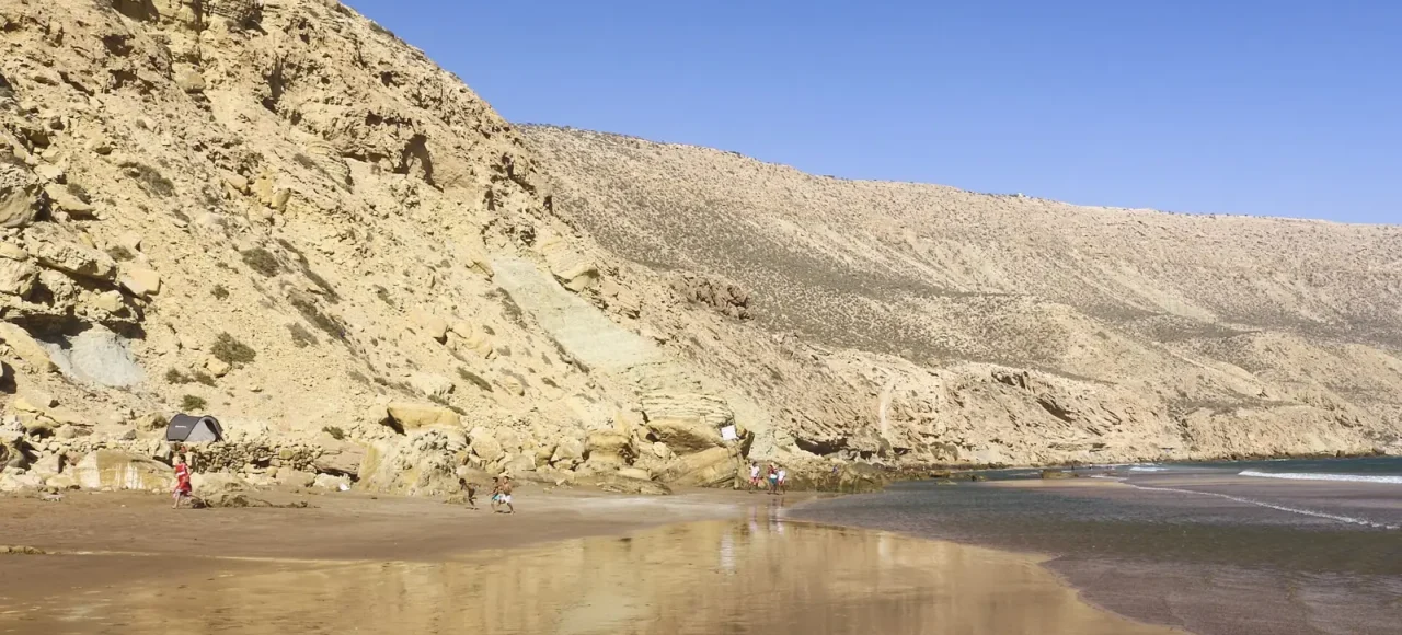 Imsouane bay and cliffs on the Atlantic coast north of Agadir