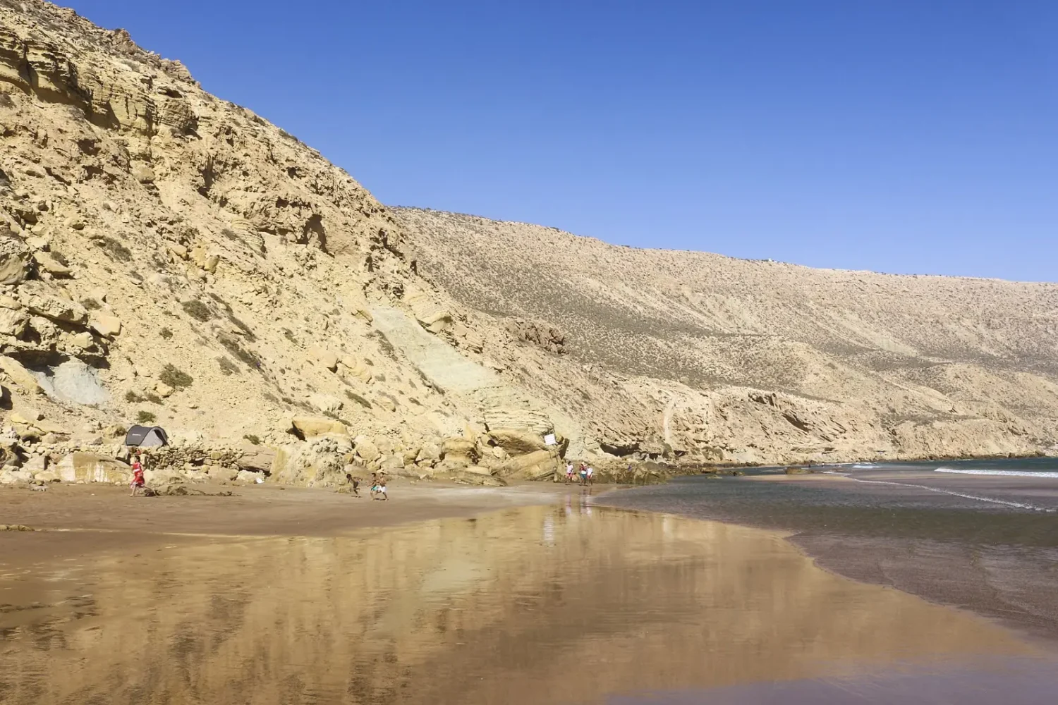 Imsouane bay and cliffs on the Atlantic coast north of Agadir