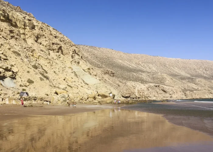 Imsouane bay and cliffs on the Atlantic coast north of Agadir