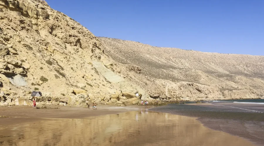 Imsouane bay and cliffs on the Atlantic coast north of Agadir
