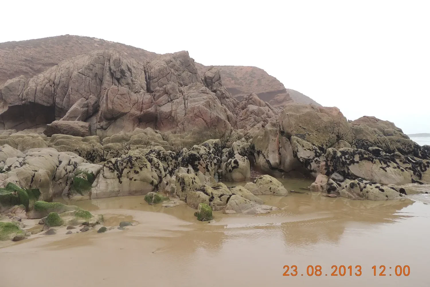 Red sandstone cliffs at Legzira beach