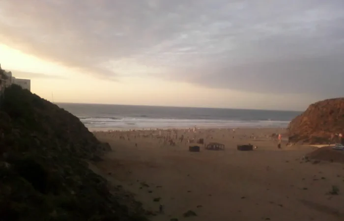 Beach and cliffs at Mirleft