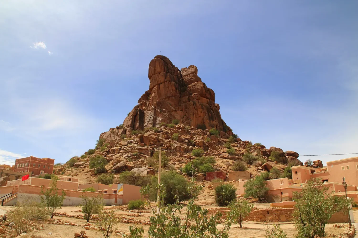 The Napoleon's Hat rock formation near Tafraoute