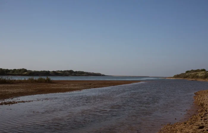 The Oued Massa estuary meeting the Atlantic