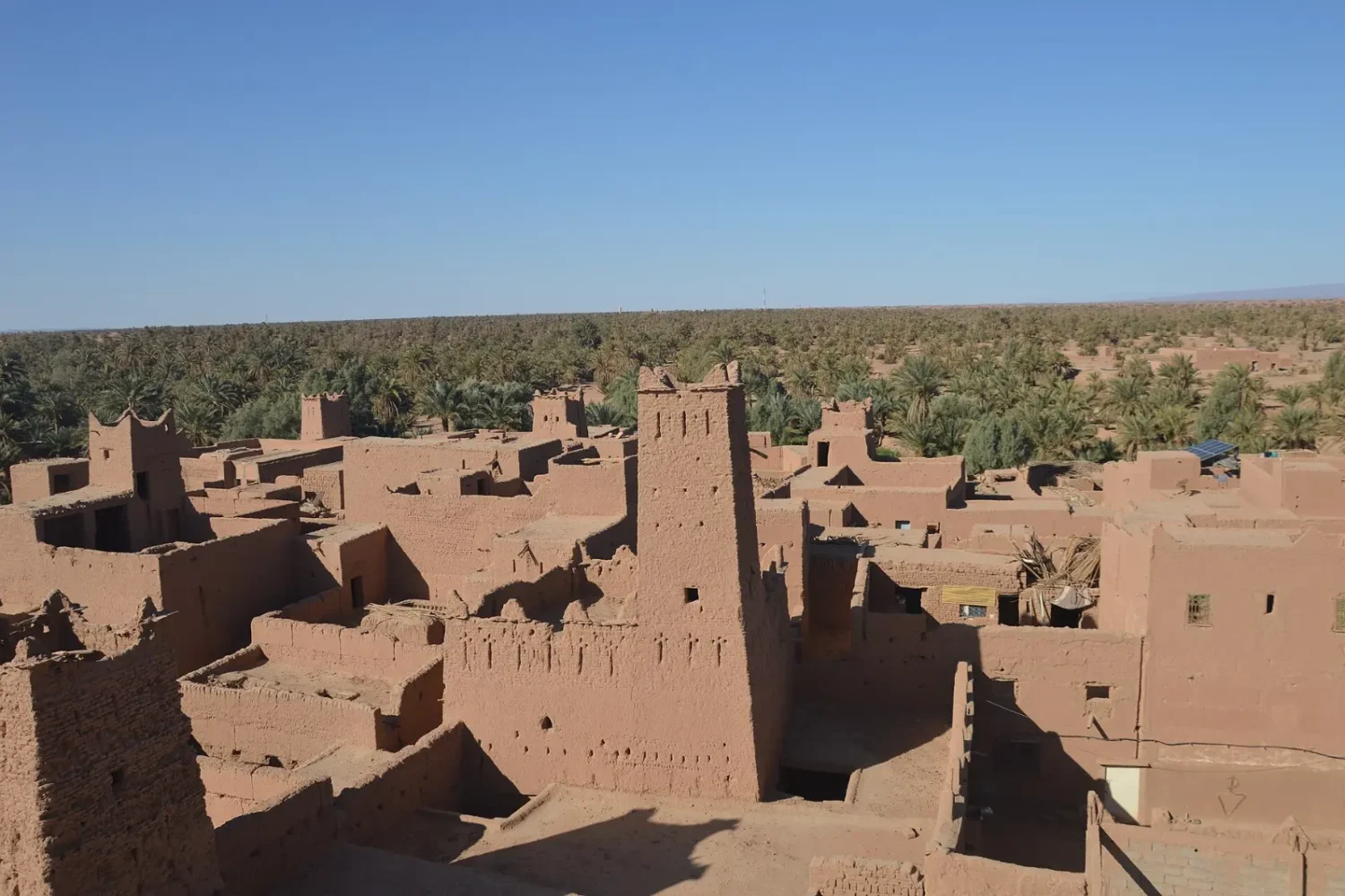 Earthen kasbah in the Draa Valley near Zagora
