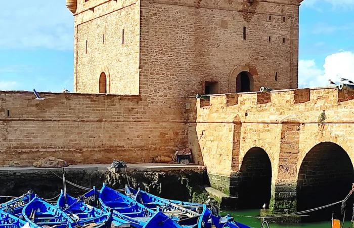 The Skala du Port tower in Essaouira The Skala du Port tower in Essaouira