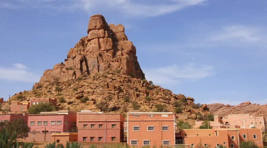 Granite peak rising above Tafraoute in the Anti-Atlas