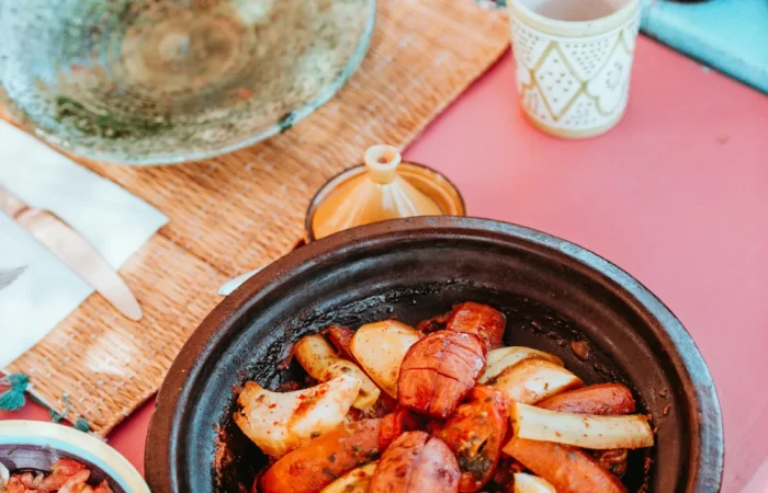 Tagine with vegetables and meat