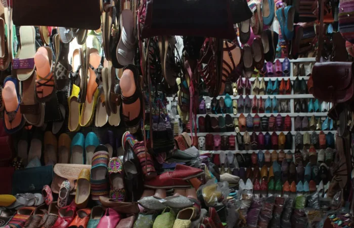 Babouche slippers for sale in the Taroudant souk