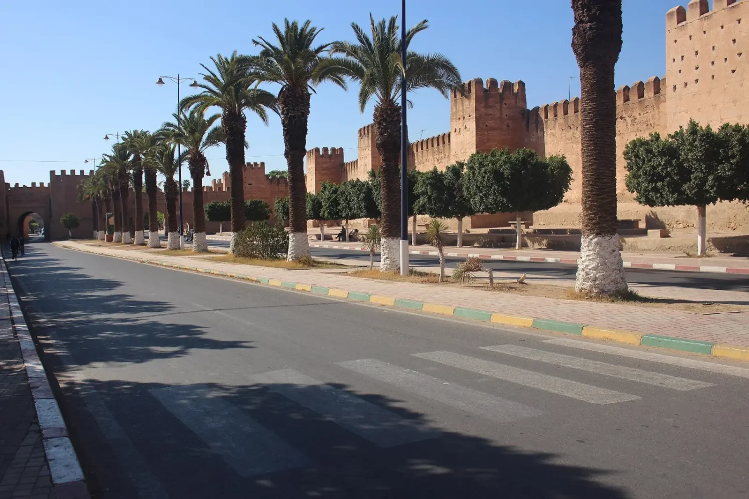 Avenue along the historic walls of Taroudant