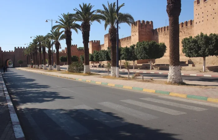 Avenue along the historic walls of Taroudant